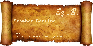 Szombat Bettina névjegykártya